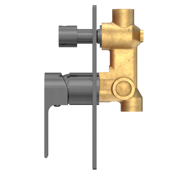Nero Bianca Shower / Bath Mixer with Diverter - Gunmetal Grey / NR321509aGM