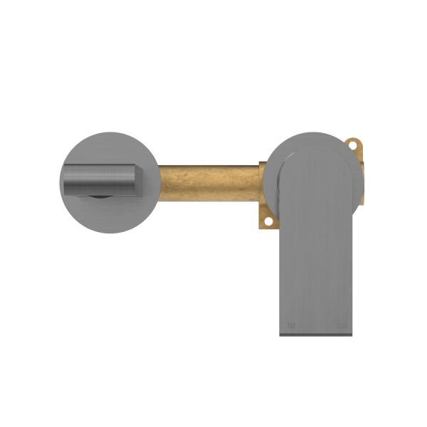 Nero Bianca Wall Mixer 200mm Spout Separate Backplates - Gunmetal Grey / NR321509eGM
