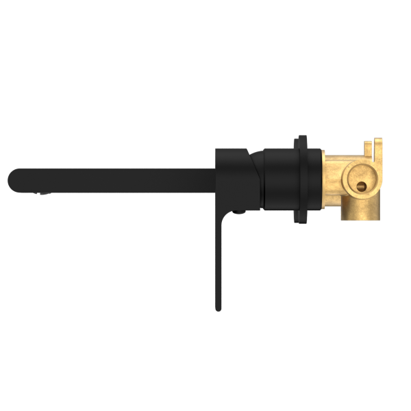 Nero Bianca Wall Mixer 200mm Spout Separate Backplates - Matte Black / NR321509eMB