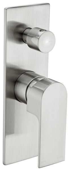 Nero Bianca Shower / Bath Mixer with Diverter - Brushed Nickel / NR321509aBN