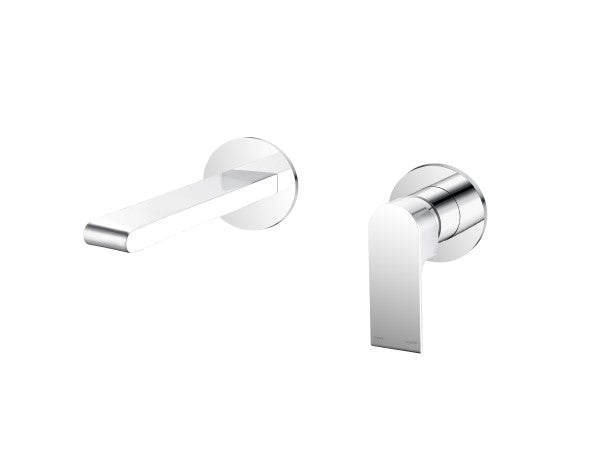 Nero Bianca Wall Mixer 200mm Spout Separate Backplates - Chrome / NR321509eCH