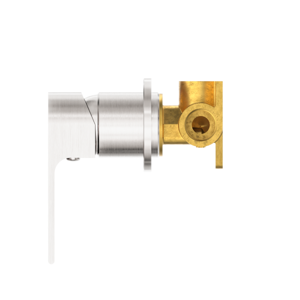Nero Bianca Shower / Bath Mixer with 60mm Plate - Brushed Nickel / NR321511hBN