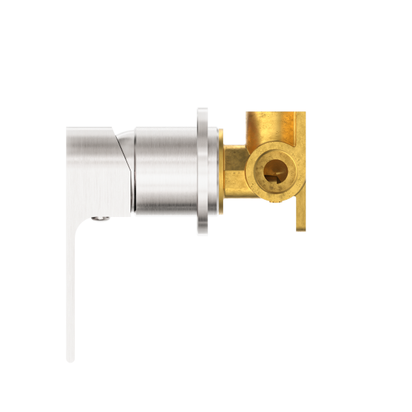 Nero Bianca Shower / Bath Mixer with 60mm Plate - Brushed Nickel / NR321509hBN