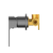Nero Bianca Shower / Bath Mixer with 60mm Plate - Gunmetal / NR321509hGM