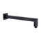 Nero Square Wall Mounted Shower Arm, Matte Black