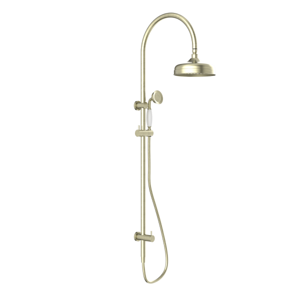 Nero York Twin Shower - Aged Brass (Handle Options)