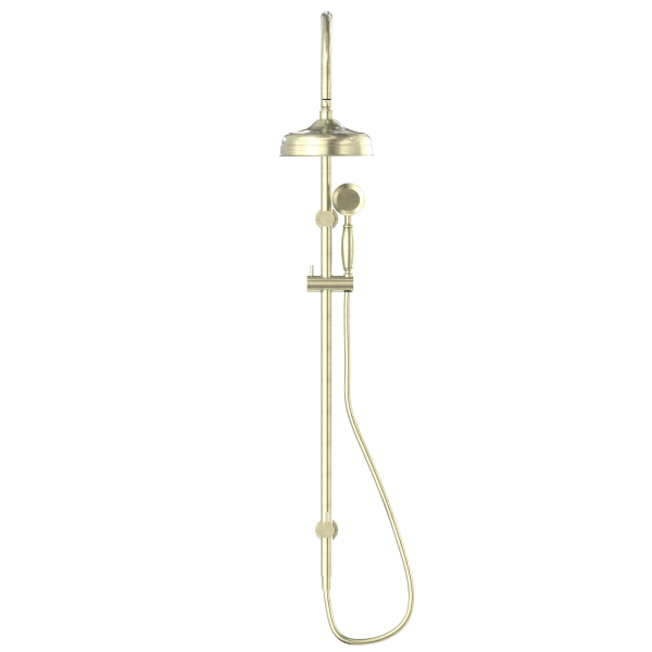 Nero York Twin Shower - Aged Brass (Handle Options)
