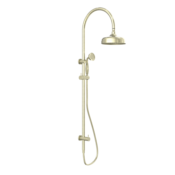 Nero York Twin Shower - Aged Brass (Handle Options)