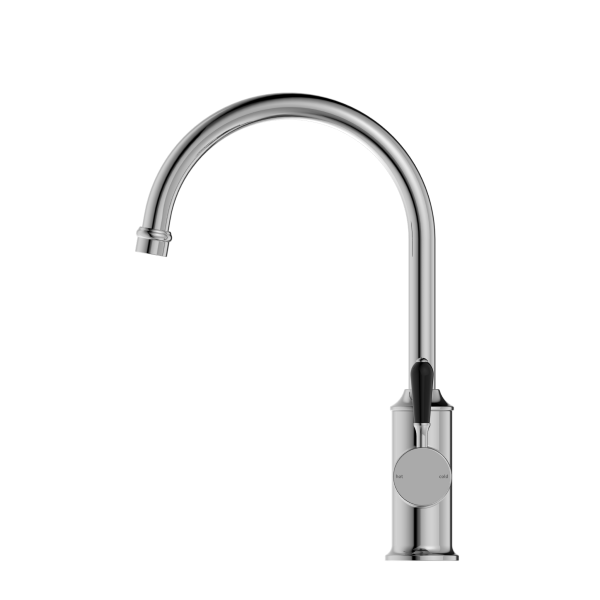 Nero York Gooseneck Kitchen Mixer - Chrome (Handle Options)