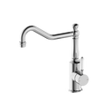 Nero York Hook Spout Kitchen Mixer - Chrome (Handle Options)