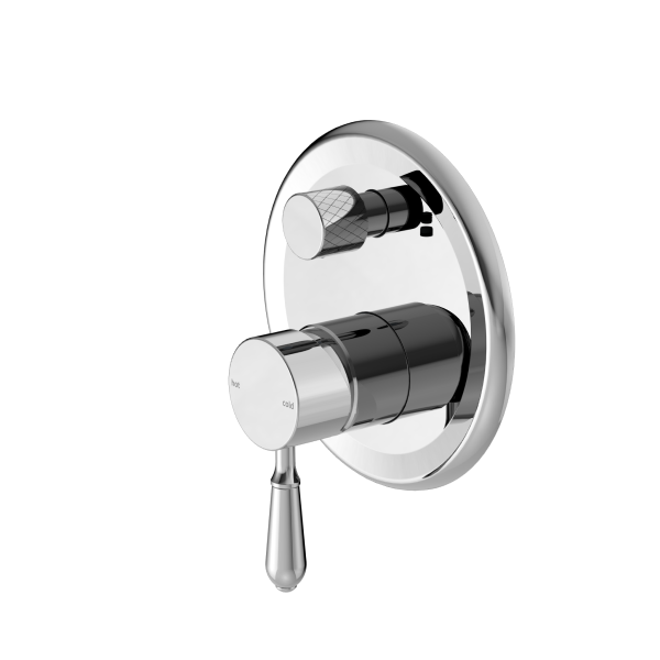 Nero York Shower Mixer with Divertor - Chrome (Handle Options)