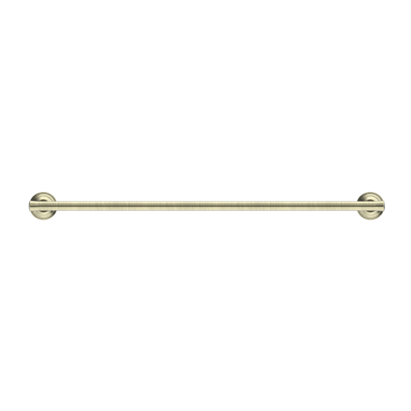Nero York Single Towel Rail 600mm - Aged Brass / NR6924AB