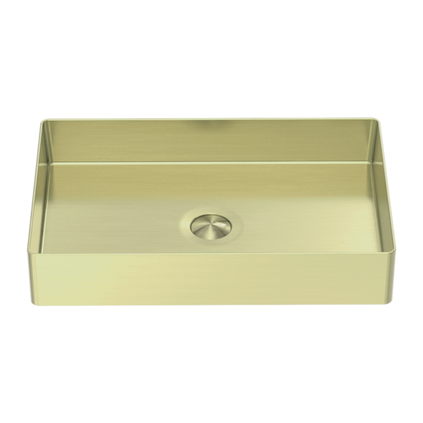 Nero Opal Stainless Steel Basin Rectangular Brushed Gold NRB3555BG