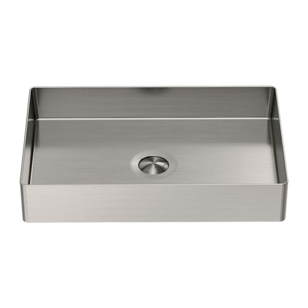 Nero Opal Stainless Steel Basin Rectangular Brushed Nickel NRB3555BN