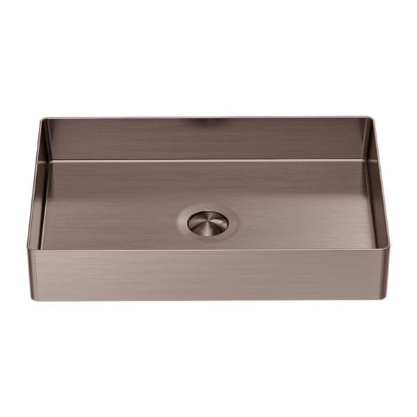 Nero Opal Stainless Steel Basin Rectangular Brushed Bronze NRB3555BZ