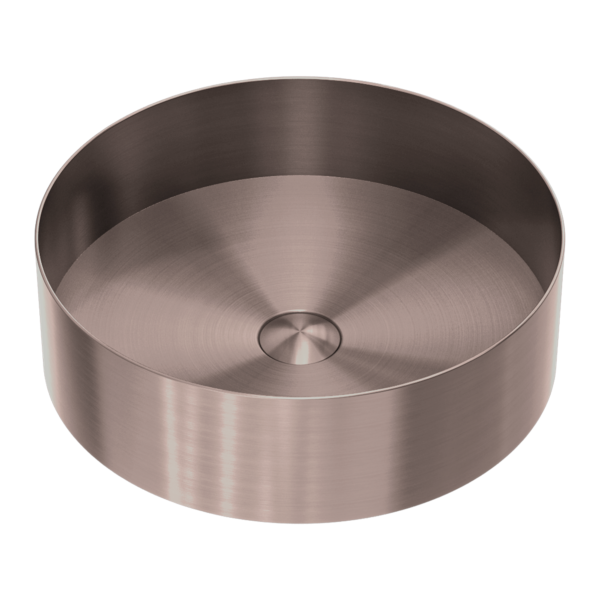 Nero Opal Stainless Steel Basin Round Brushed Bronze NRB401rBZ