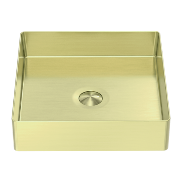 Nero Opal Stainless Steel Basin Square Brushed Gold NRB401sBG