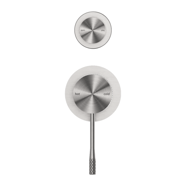 Nero Opal Shower Mixer with Diverter, Separate Plate - Brushed Nickel PVD NR251909eBN