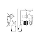 Nero Opal Shower Mixer with Diverter, Separate Plate - Graphite PVD NR251909eGR