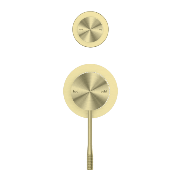 Nero Opal Shower Mixer with Diverter, Separate Plate - Brushed Gold PVD NR251909eBG