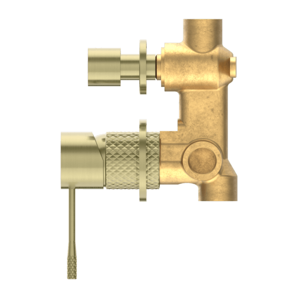 Nero Opal Shower Mixer with Diverter, Separate Plate - Brushed Gold PVD NR251909eBG