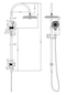 Nero Opal Combination Twin Shower Set Graphite, NR251905eGR
