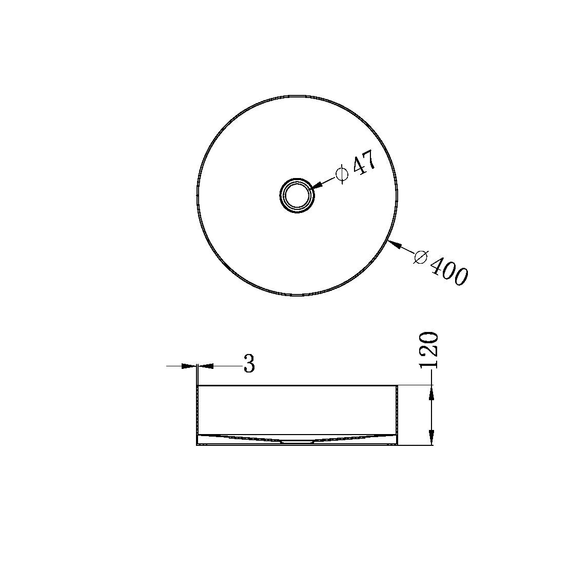 Nero Opal Stainless Steel Basin Round Brushed Bronze NRB401rBZ