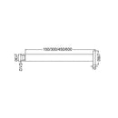 Nero Square Ceiling Mounted Shower Arms, Various Lengths Chrome