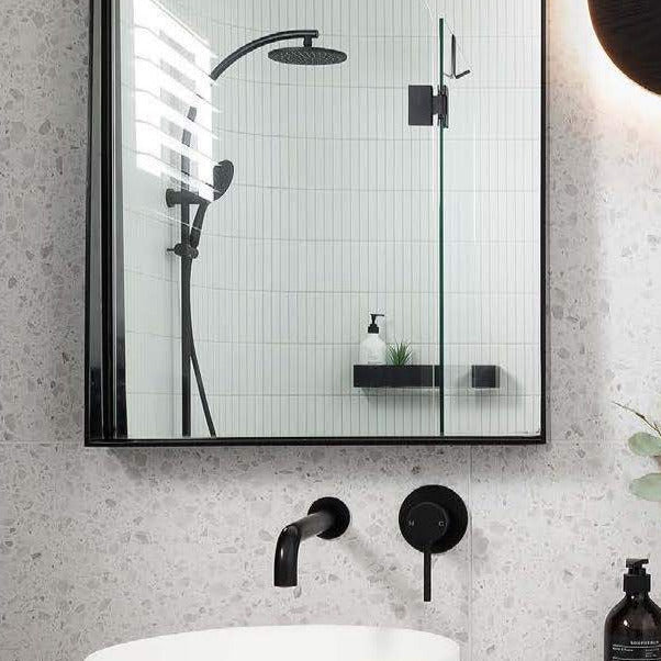 Dolce Combination Overhead and Handshower on Column Matte Black