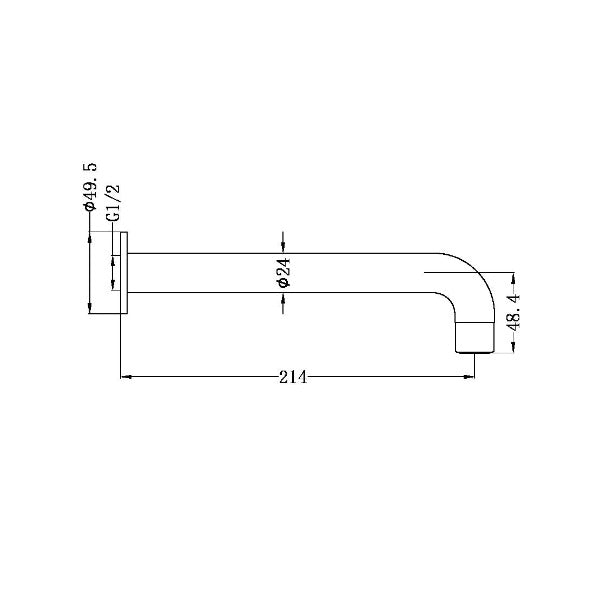 Dolce Basin/Bath Spout Chrome