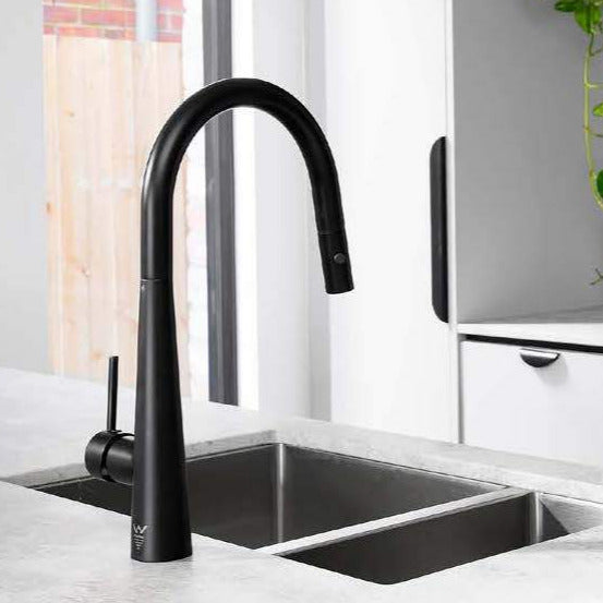 Dolce Pull Out Kitchen Mixer - Matte Black