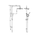 Nero Mecca Combination Overhead and Handshower on Column - Brushed Gold / NR250805aBG