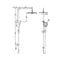Nero Mecca Combination Overhead and Handshower on Column Brushed Nickel / NR250805aBN