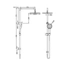 Nero Mecca Combination Overhead and Handshower on Column Matte Black / NR250805aMB