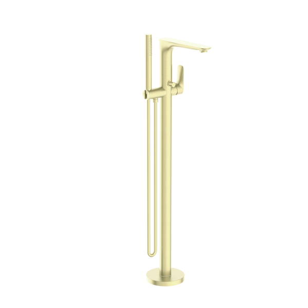 Nero Bianca Freestanding Bath Mixer with Handshower - Brushed Gold / NR321503aBG