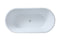 Ovia Oval Freestanding Bath 1200mm - Gloss White