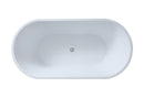 Ovia Oval Freestanding Bath 1300mm - Gloss White