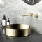 Nero Opal Stainless Steel Basin Round Brushed Gold NRB401rBG