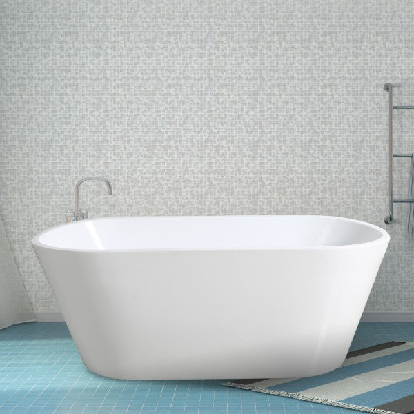 Ovia Oval Freestanding Bath 1300mm - Gloss White