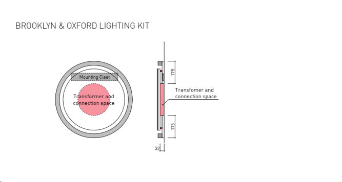 Timberline Lighting Kit for Oxford Mirrors