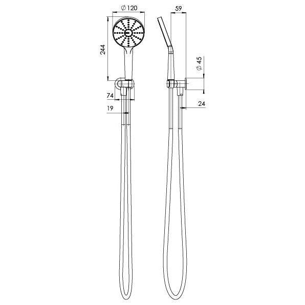 Phoenix NX Vive Hand Shower - Chrome / White