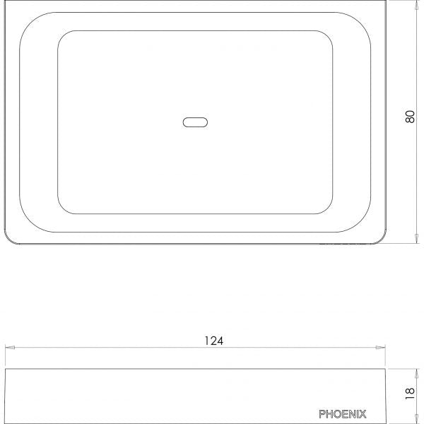 Gloss Soap Dish - Matte Black