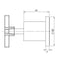 Radii Wall Top Assemblies - Chrome