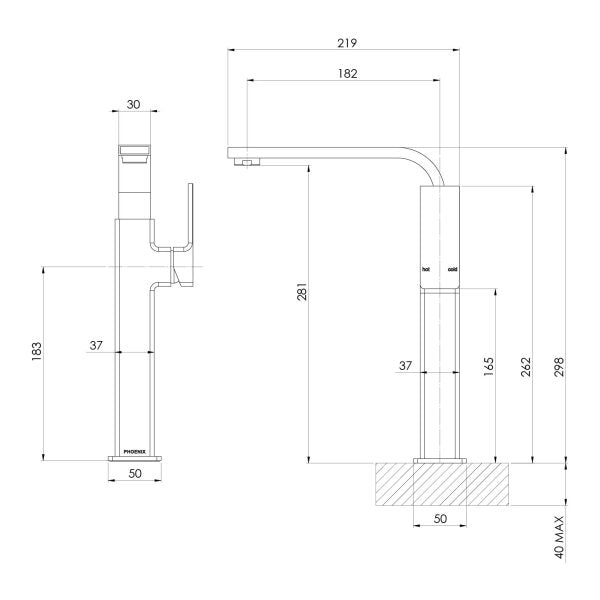 Radii Vessel Mixer - Chrome