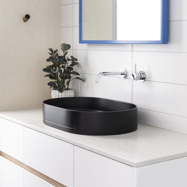 Nood Co Pill Oval Concrete Basin - Charcoal