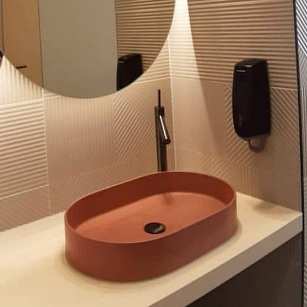 Nood Co Pill Oval Concrete Basin - Musk