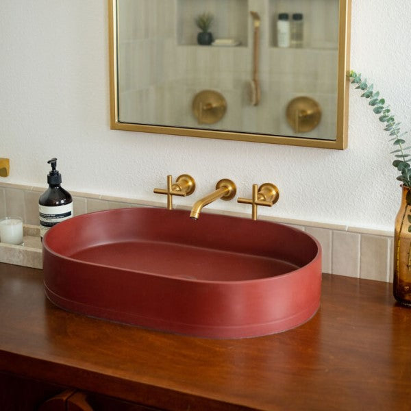 Nood Co Pill Oval Concrete Basin - Musk