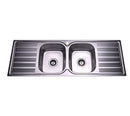 Porta Square Sink 1380x480 Double Bowl and Double Drainer Sink