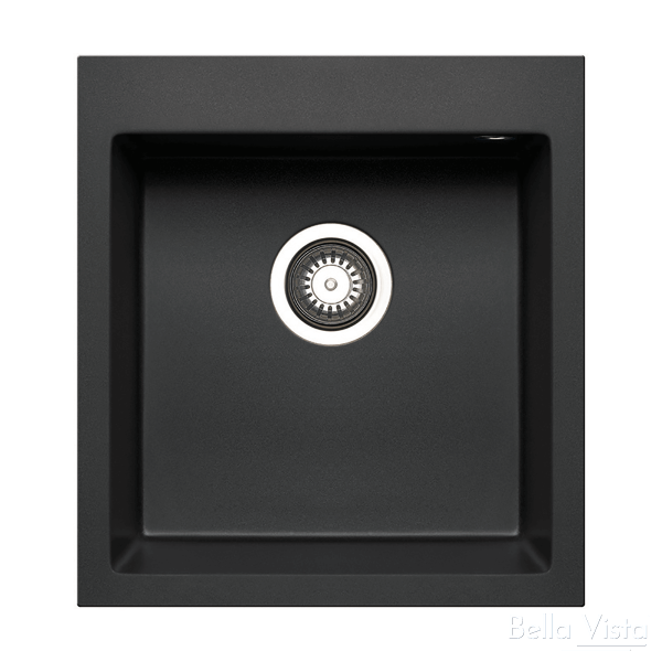 Pradus Single Bowl Kitchen Sink 460mm x 500mm - Carbon (Top or Undermount)