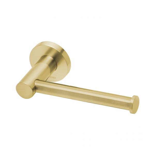 Radii Toilet Roll Holder Round Plate - Brushed Gold